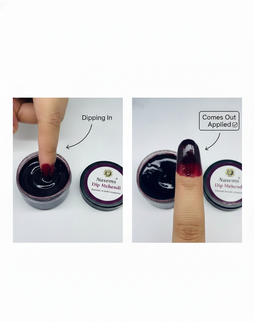 Premium DIP Mehendi for Fingers & Nails | Natural Mehendi for Beautiful Intricate Designs