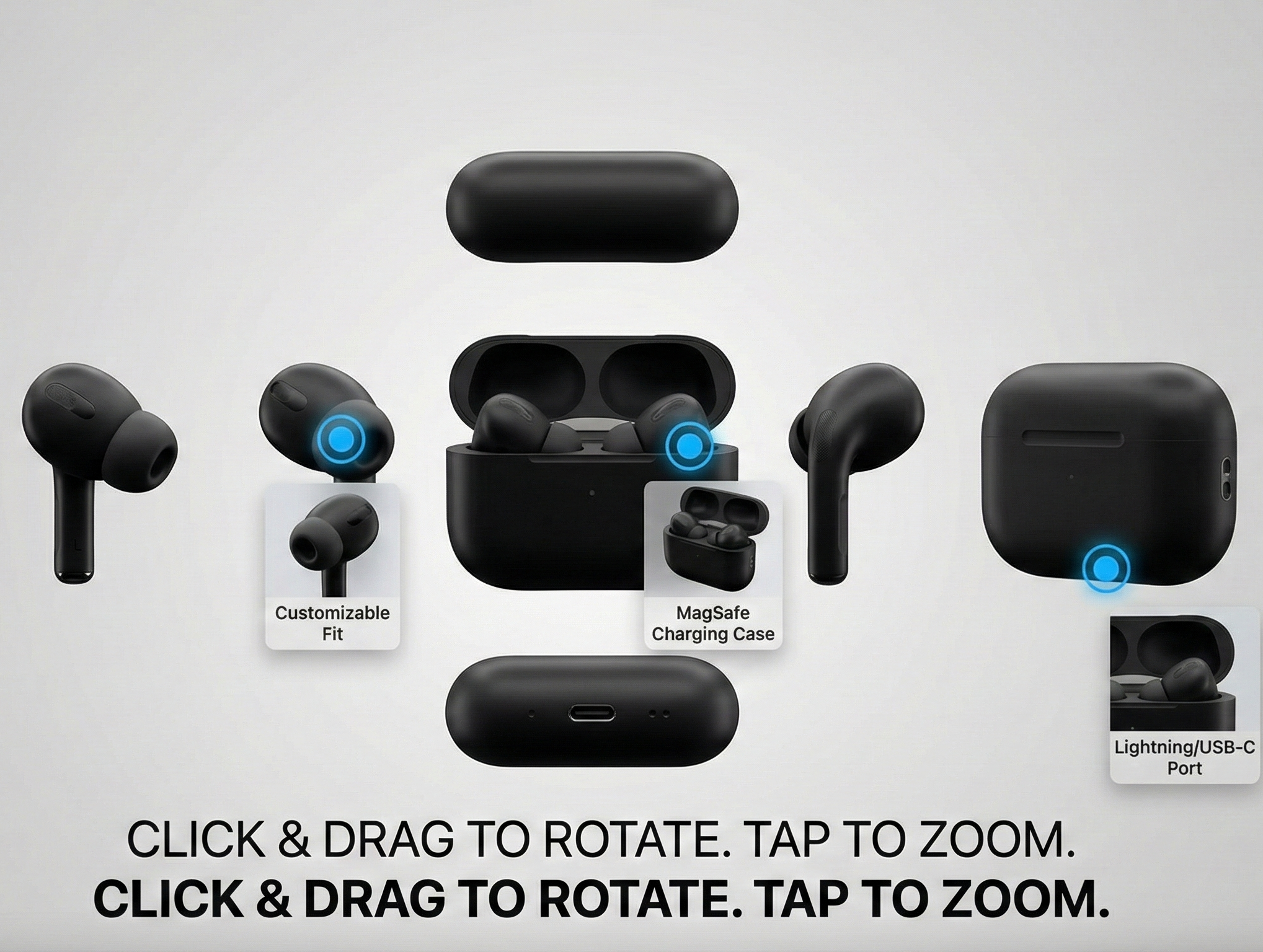 ANC Style True Wireless Bluetooth Earbuds with Charging Case | HD Sound, Clear Calls, 5H Playtime | Compatible with Android & iOS (Black)