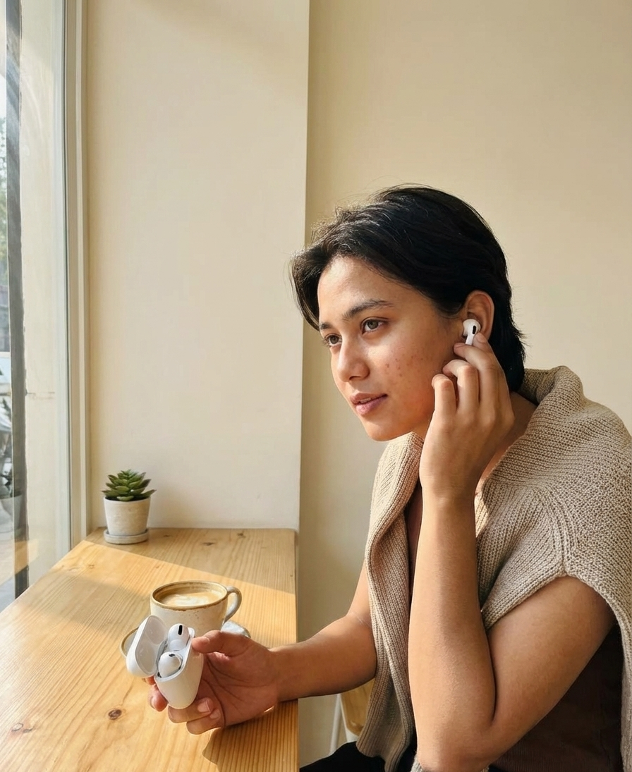 ANC Style True Wireless Bluetooth Earbuds with Charging Case | HD Sound, Clear Calls, 5H Playtime | Compatible with Android & iOS (Black)