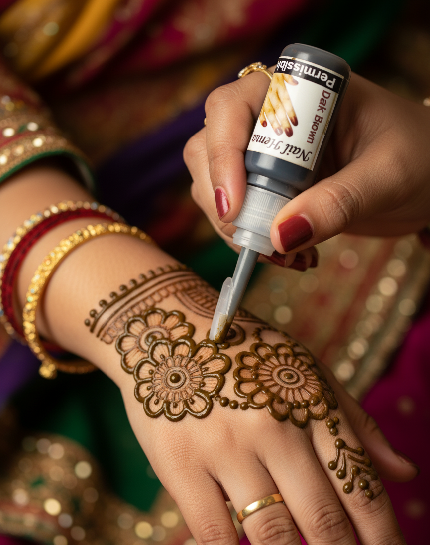 Natural Nail Mehndi - Long Lasting Color