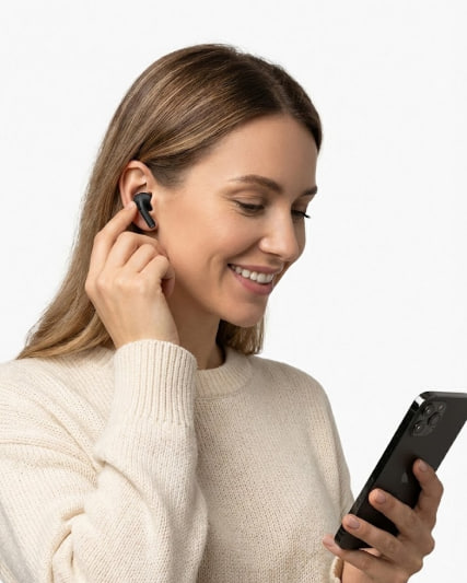 ANC Style True Wireless Bluetooth Earbuds with Charging Case | HD Sound, Clear Calls, 5H Playtime | Compatible with Android & iOS (Black)