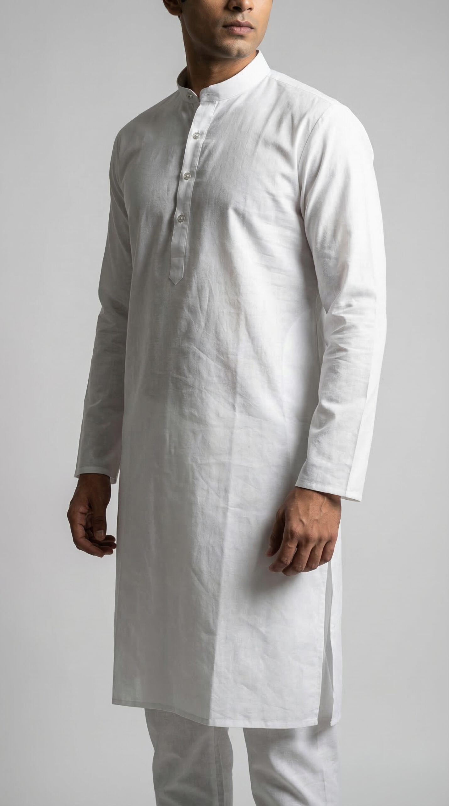 Pure Cotton White Kurta Pyjama Set | Classic Straight Fit | Sizes 40–44