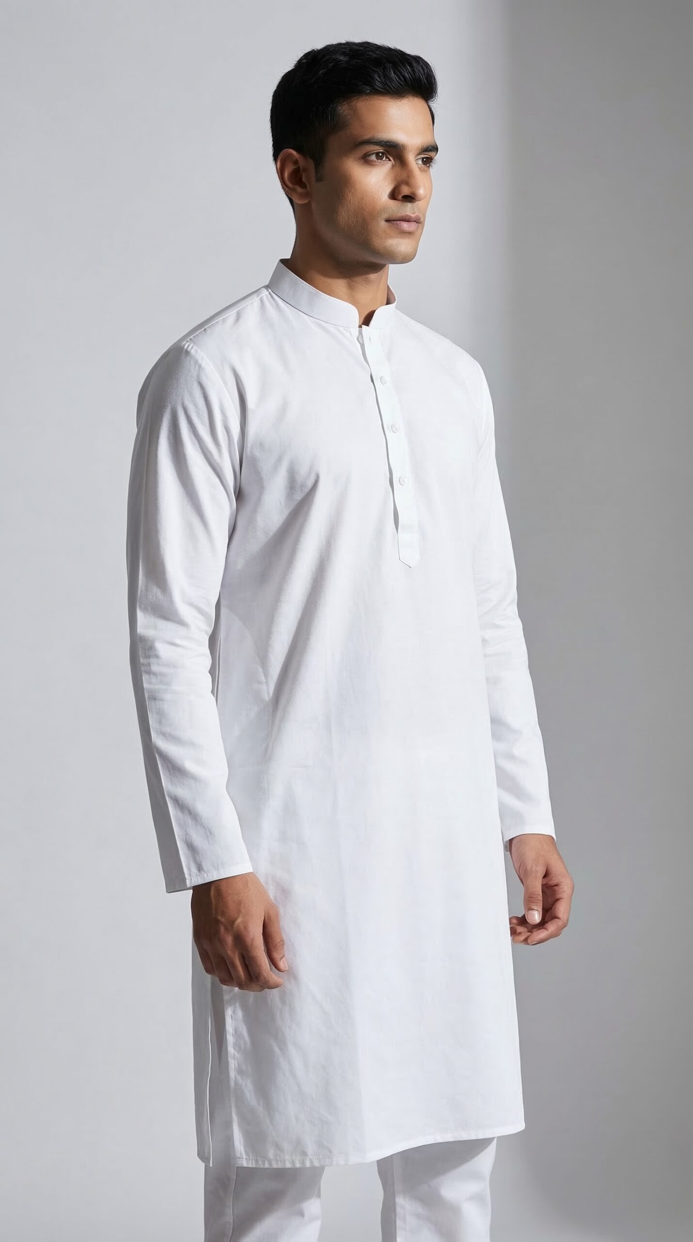 Pure Cotton White Kurta Pyjama Set | Classic Straight Fit | Sizes 40–44